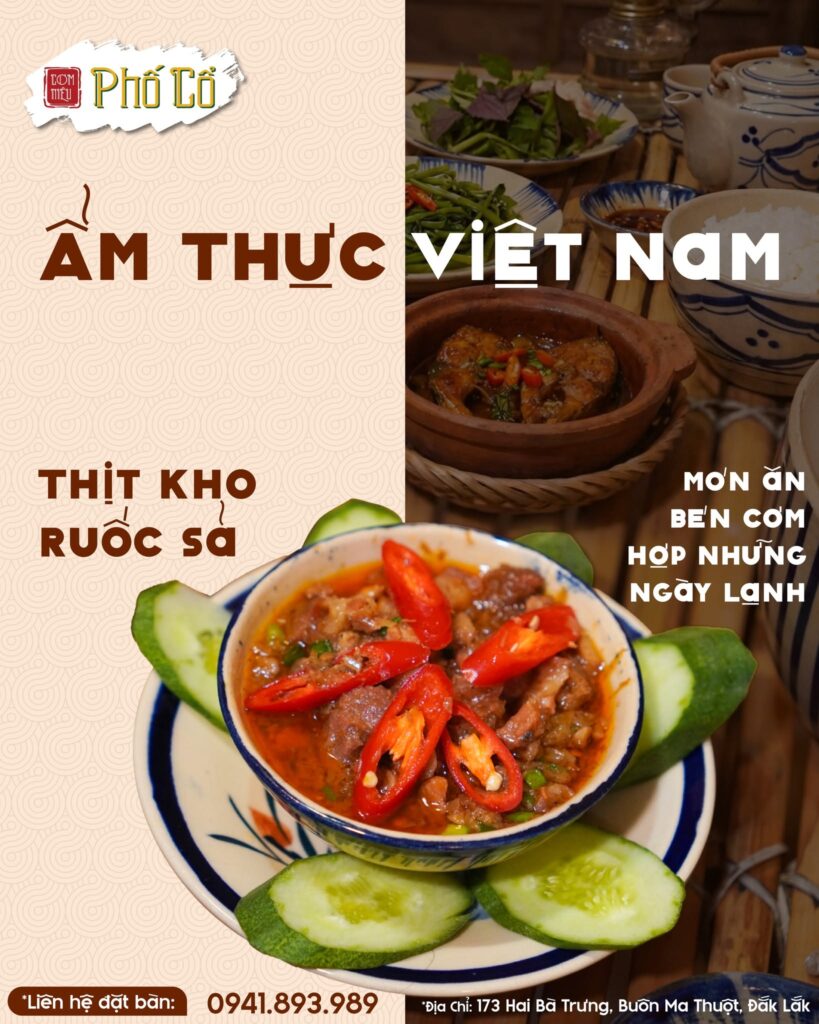 Thịt kho ruốc sả tại Cơm Niêu Phố Cổ